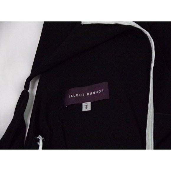 🆕TALBOT RUNHOF Bobbin2 Ruffled ColorBlock Gown Black & White 10 - Picture 12 of 16